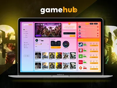 GAMEHUB figma gamers gamingapp ui uidesign uxdesign webapp