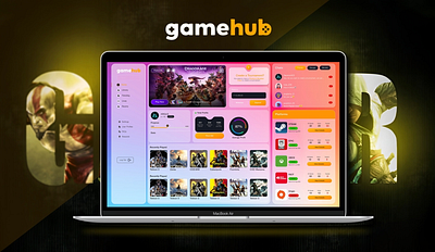GAMEHUB figma gamers gamingapp ui uidesign uxdesign webapp