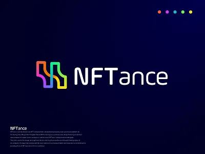 NFTance Logo, logo, logos brand branding color crypto crypto currency currency gradient logo icon identity logo logo design logos minimal logo minimalist modern logo nft nft logo symbol