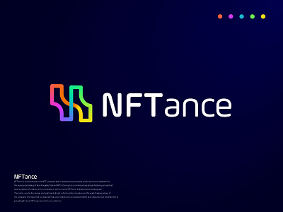 NFTance Logo, logo, logos brand branding color crypto crypto currency currency gradient logo icon identity logo logo design logos minimal logo minimalist modern logo nft nft logo symbol
