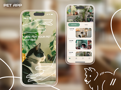 Pet Camera Mobile iOS App Design android app app design app design concept app design template app interface dashboard dashboard design design ios mobile mobile app mobile ui online pet app smart home ui ux video video app