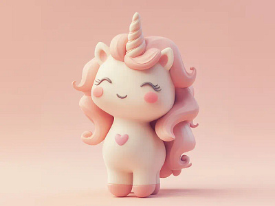 Cute Cartoon 3D Design| Smiling 3D Pastel Unicorn 3d 3dart 3dstyle art artist cartooning cute design dribbble dribbbleartist emoji eps graphic design happy icon illustration pastel smilimg unicorn vector