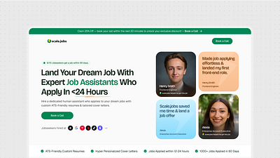 Website UX Design for Scale Jobs branding design illustration product design saas ui ui design uiux uiux design ux design