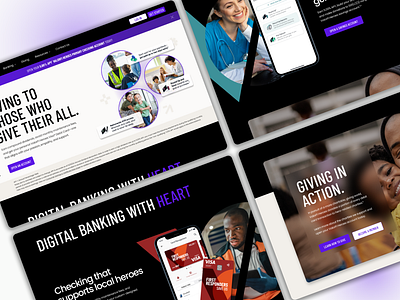Website: ValorFI Heroes. Giving in Action. branding charity checking development digital bank educators fintech first responders giving healthcare workers heroes law enforcement market entry nymbus savings valor veterans webdesign