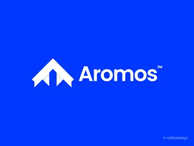 logo design for Aromos™️ | building apartment architect brand branding broker building business home house housing identity logo mark property real estate symbol