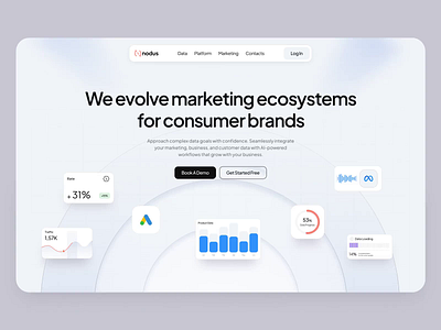 Redesign & Webflow Development for Nodus.io animation fintech landing page outcrowd saas scroll animation scroll design ui web webdesign webflow website design