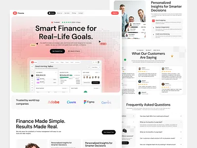Finance Landing Page Design banking website design figma uiux finance fintech figma finance landing page fintech landing page fintech website design landing page design latest design modern website saas website sajibur web design sajiburdesign web designer website design website design figma