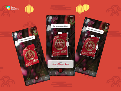 AR App - Mobile App UI Design Concept app app design ar app design lunar new year measure app mobile mobile app mobile app design mobile design ui ui design user interface design