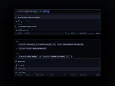 Managing policy rules in the data security platform b2b cybersecurity dspm interaction product design saas ui ux uxui