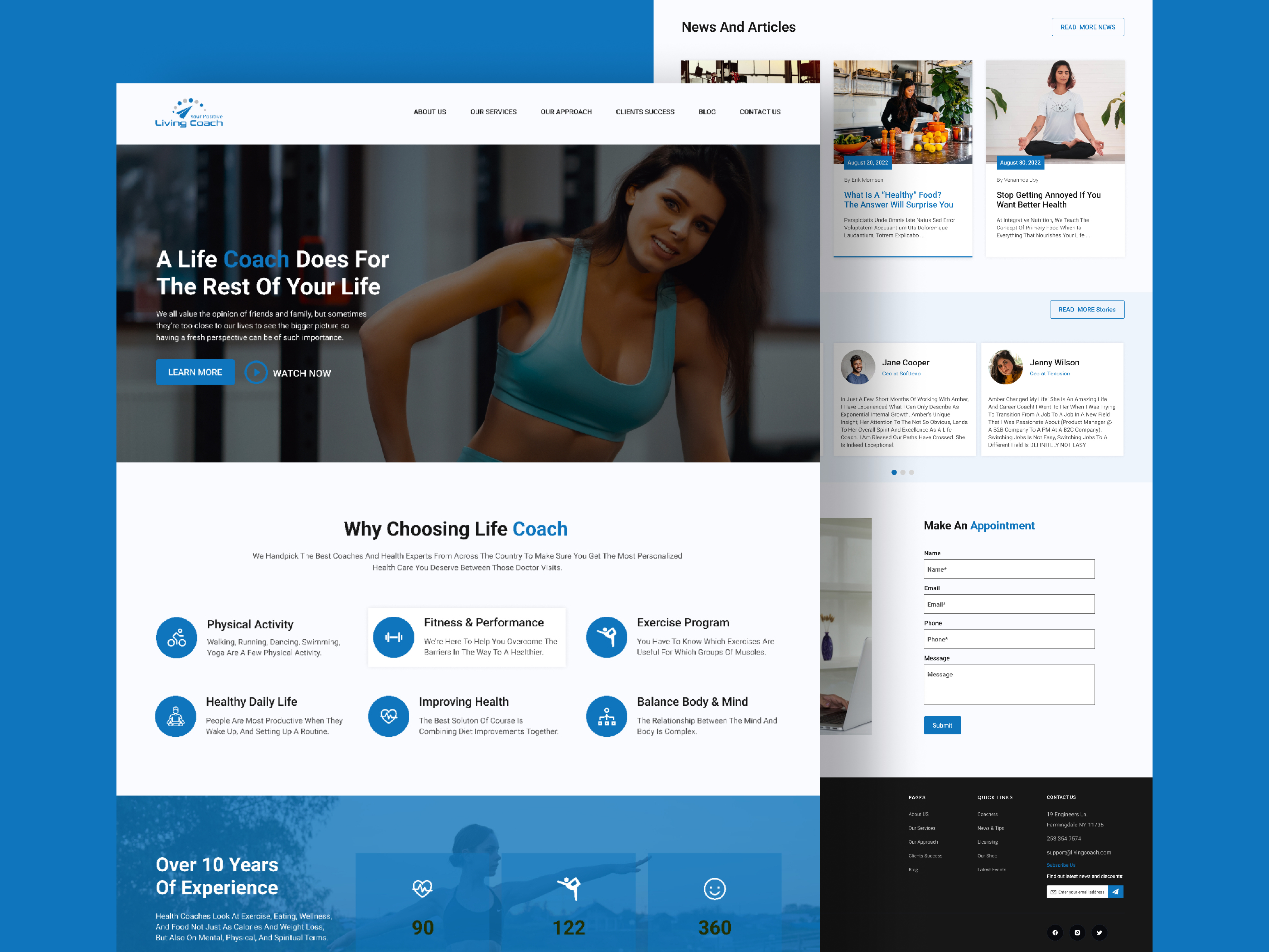 Life Coach Landing Page coach design home home page interfce landing page life coach product product design ui uiux ux web webflow website website design