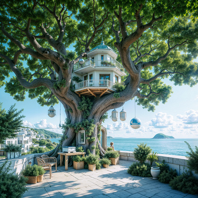 🌳 Seaside Treehouse Retreat seascape