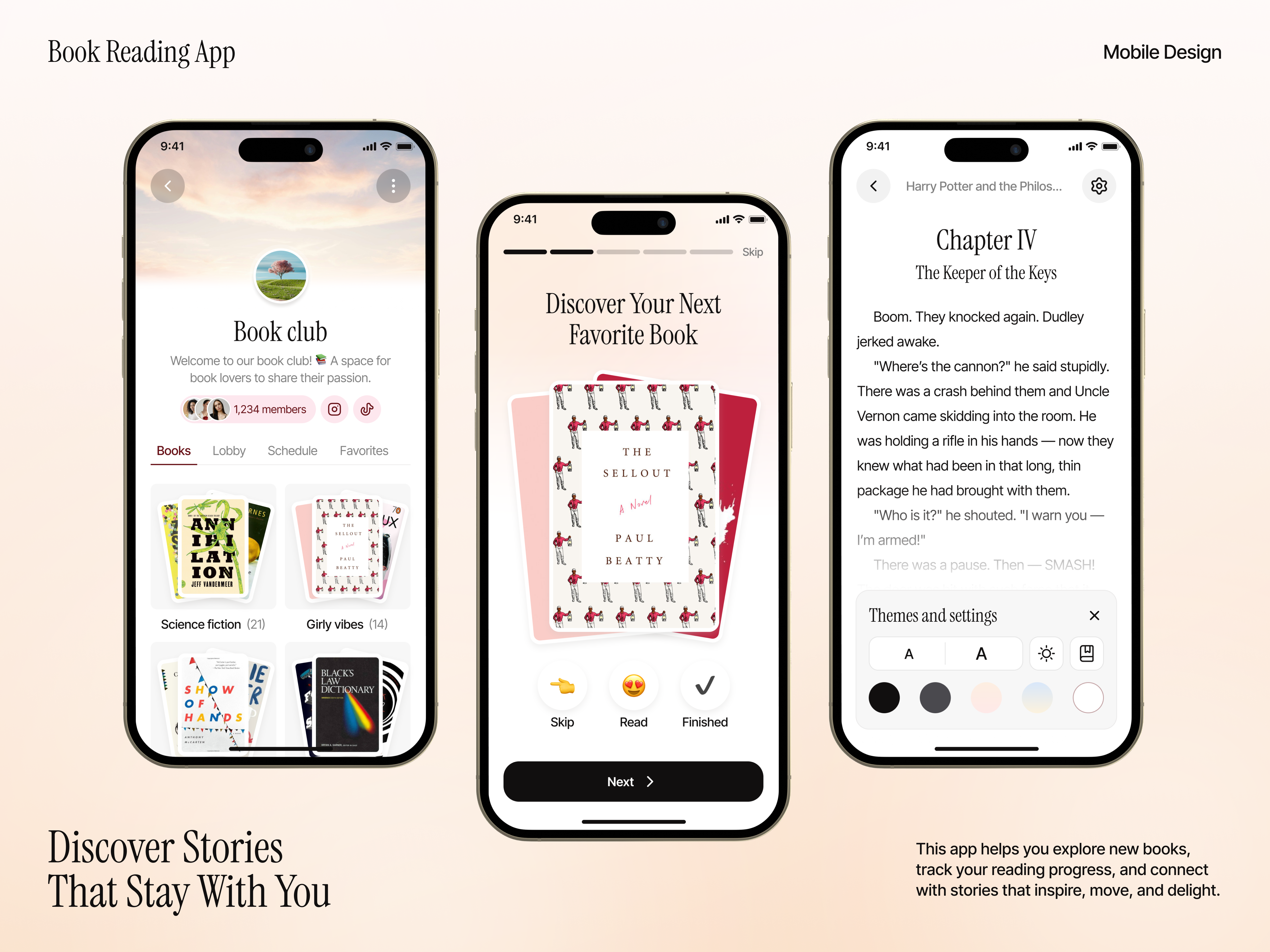 Example of Book Reading Mobile App