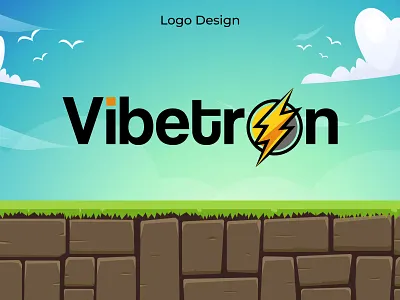 VibeTron - Gaming Platform Logo branding game game industry gaming gaming logo graphic design logo marketing thunder visual identity