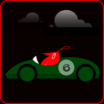 Q speeed... doodle illustration q bird racer shunte88 speed vector