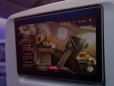 Qatar Airways - In-flight Entertainment - Facilities airplane airways app clean dashboard design entertainment facilities flight hud ife inflight minimal plane saas ui ux website