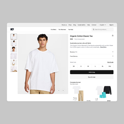 Product Detail Page black black an white e commerce product design product detail page