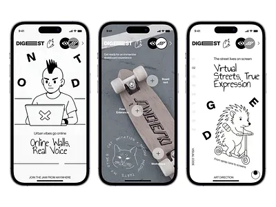 Digest - Mobile App Concept adventure art celebration concept conncetion epic event exclusive explore festivals inspiration mobile app networking outdoor social street stylish trendy ui ux