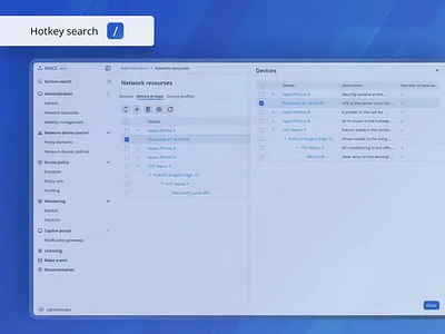 Hotkey search | web animation design modal saas table ui ux web