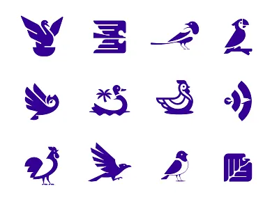 Bird collection alex seciu ambstract eagle logo bird logo branding chicken logo crow logo duck logo eagle logo logo design logo designer negative space bird logo owl logo parrot logo raven logo rooster logo swan logo