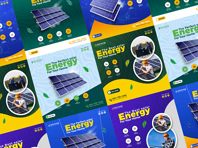 Solar Energy Social Media instagram Post Design ads banner energy instagrame marketing post template social media solar