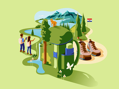 British Airways – High Life Magazine 'Coolcations' quiz conceptual croatia
