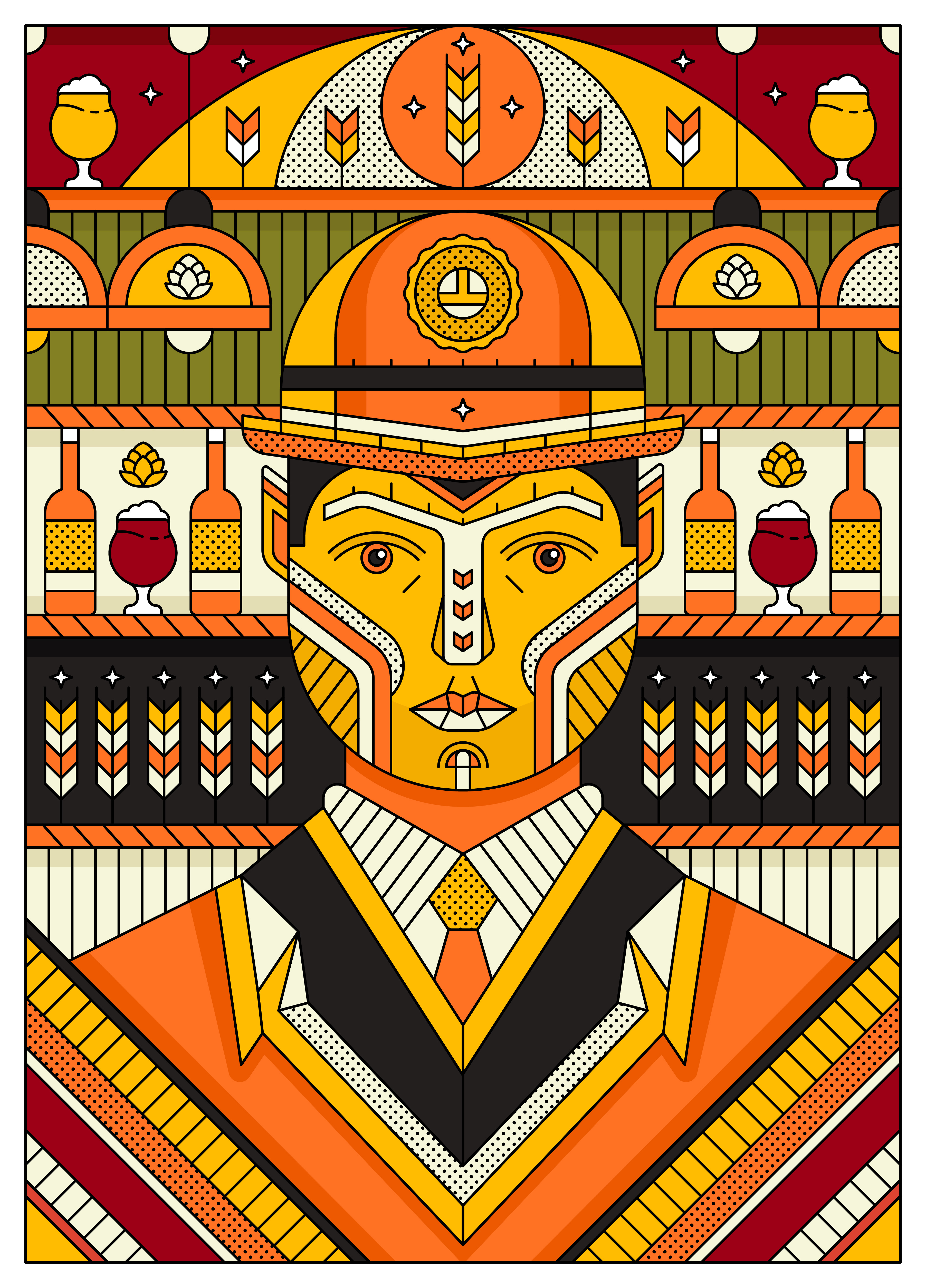 Posters for Dargett Brewpub armenia beer coney island dargett dargett brewery design graphic design illustration lineart odin poster poster design steppenwolf vector woland yerevan