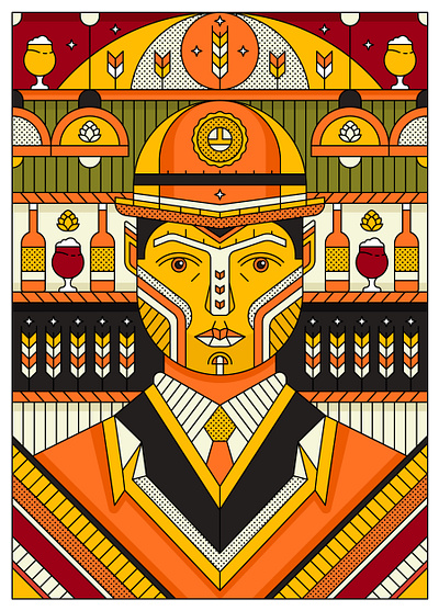 Posters for Dargett Brewpub armenia beer coney island dargett dargett brewery design graphic design illustration lineart odin poster poster design steppenwolf vector woland yerevan