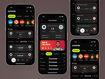 Sports Calendar Mobile App UI Design app design app interface application ui best ui calendar mobile app mobile mobile app design mobile app ui mobile ui modern app ui modern ui popular ui design ui ux ui ux design
