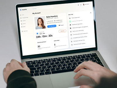 Inventix SaaS Warehouse - Account account company construction inventory landing page logistic minimal saas service shipping transportation ui ux warehouse web app web design website