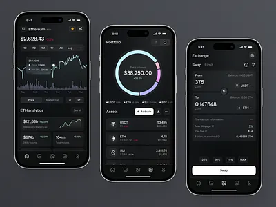 Cryptocurrency Trading Mobile App analytics dashboard app design app interface app interfaces application design banking app finance app fintech mobile app design mobile app ui mobile dashboard mobile ui mobile ux ui design ui ux ui ux design