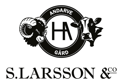 S. Larsson & co illustration label logo packaging