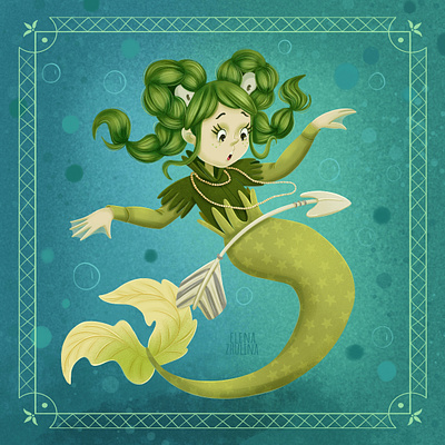 Frog Princess (mermaid) 2d art art commission book cover illustration brand character branding cartoon character cartoon illustration character character design character development characters children illustration childrens art illustration mascot painting stylized дизайн персонажа персонаж