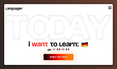 Languager - learn languages graphic design ui