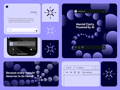 Branding for AI psychologist app ai ai app ai psychologist brand identity branding color palette design healthcare logo logo design mental health mobile app design psychology social media assets ui
