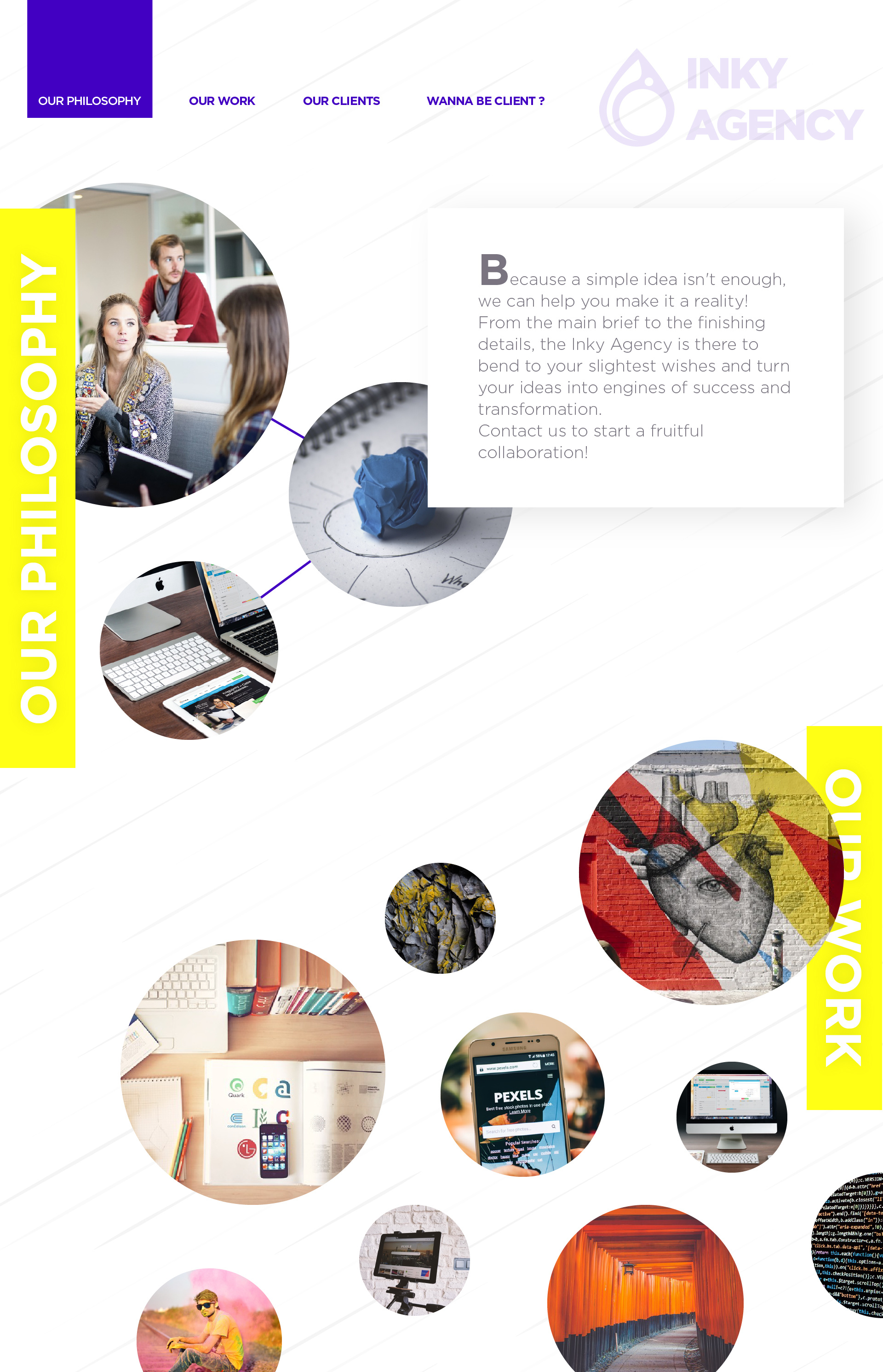 Fictive digital agency website concept concept digital agency ui website