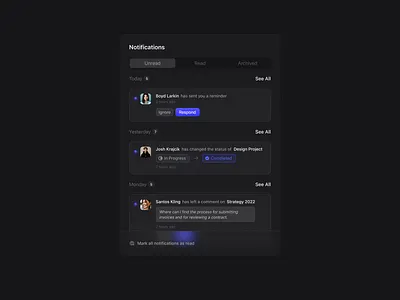 Notifications Modal clean component design details finance hover interface minimal modal notifications overlay popup product saas settings ui ui design ux ux design web