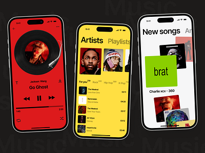 Music Streaming Mobile App app design app interfaces mobile app design mobile app ui mobile ui modern app ui music app ui ui design ui ux design
