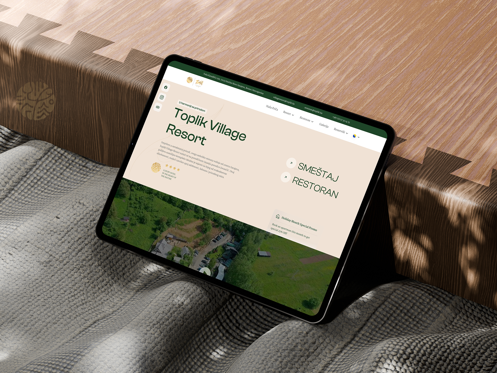 Resort Toplik Restaurant clean design green hotel minimalist modern nature new resort restaurant tourist ui ux web webdesign website