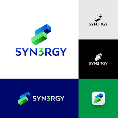 Synergy Minimal Logo 3d 3d logo adobe illustrator design illustration illustrator logo logo design minimal minimal logo minimalist logo modern modern logo s 3d logo s logo synergy logo ui wallpaper