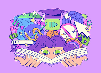 Graduate 2d character concept design illustration vector visual