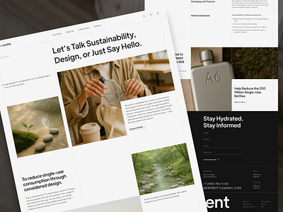 memobottle - Modern NGO Bottle Sustainable Website Landing Page awwwards bottle branding community company profile ecommerce elegant graphic design landing page luxury minimalist modern ngo ngo website recycleable sustainability sustainability website ui web design website