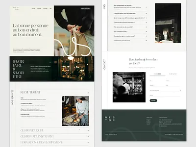Nestor | Recruitment agency landing page features section hero section landing page recruitment agency restaurant landing page restaurant website services section ui ui design ux ux design webflow agency webflow landing page webflow portfolio