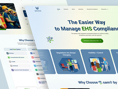 Secova sam® – Website Design compliances layout design modern interface responsive design ui uiux uiux design web application