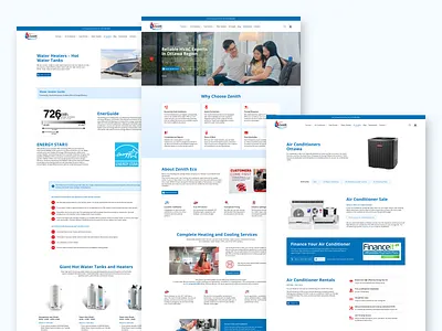 HVAC Service Website ac care care website creative design figma heating hvac ui ux website website design