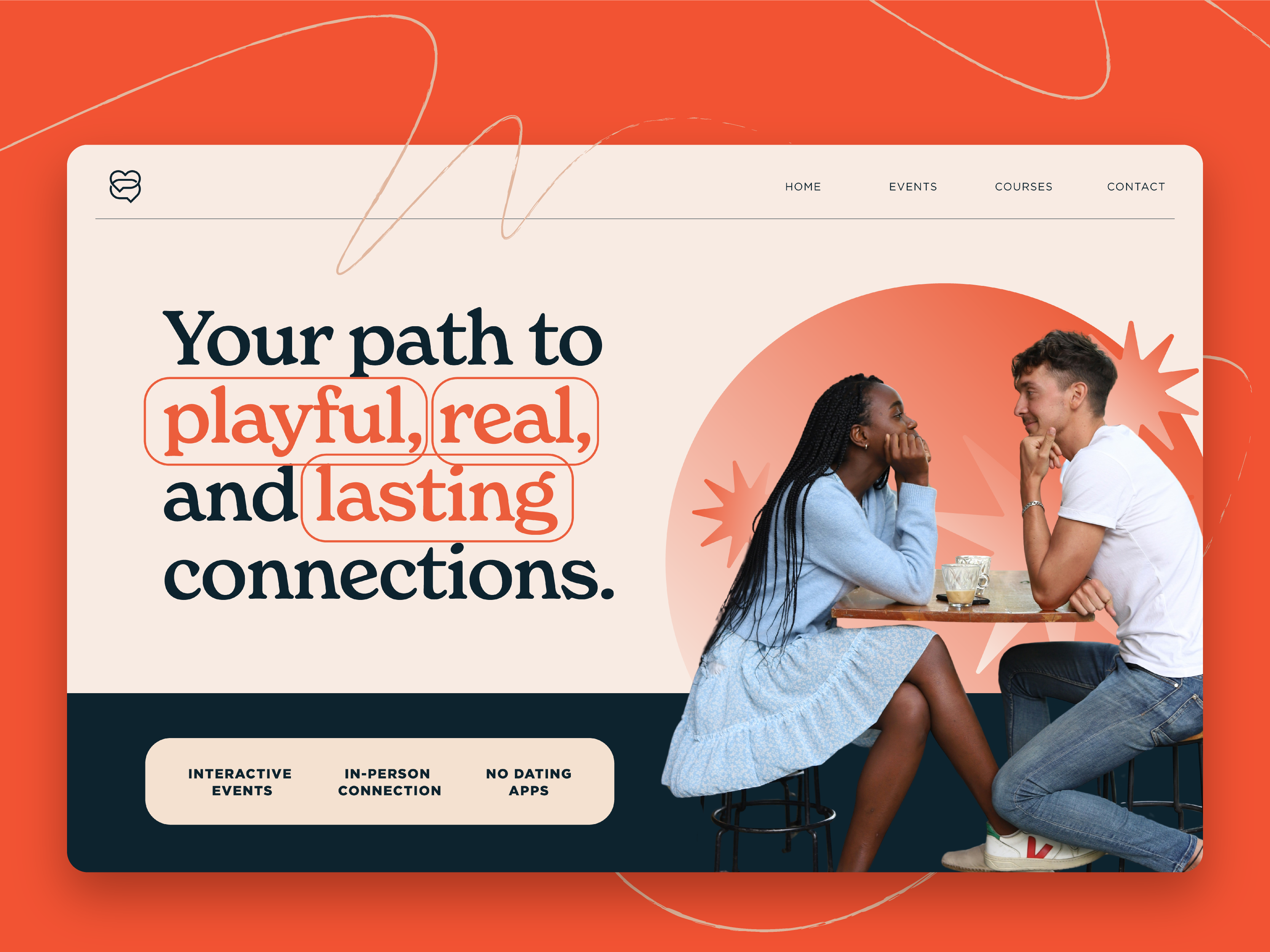 Dating Brand and Website bold brand brand design branding dating brand graphic design logo logo design ui web design website