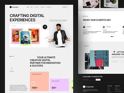 Portfolio & Agency Landing Page 2025trend agency agency landing page agencylandingpage bestdesigner case study cleandesign creative agency digitalagency digitalexperience heroheader landingpagedesigner minimaldesign moderndesign portfolio landing page showcase design topdesigner ui uxdesign webdesign