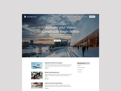 construction site design ai ui ux web white