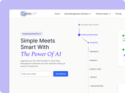 Modern Law Website ai aicasemanagement clientintakeflow design foreclosureworkflow futuristicux legalsoftwareui legaltechui neumorphicinspo processmappingui purplevibedesign smartformux ui user experience ux uxui