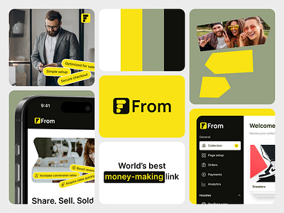 Logo & Brand Identity Snapshot for a Marketplace Startup bold design branding brandlogo bright design graphic design graphic designer illustration illustrator logo marketplace branding product branding startup branding typography typography logo ui vector visual identity yellow yellow branding