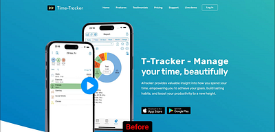 Productivity Mobile App Website, Before-After conversion conversionrateoptimization customerexperience desktop download leadgeneration mobile mobileapp redesign userexperience userexperiencedesign uxdesign uxui website